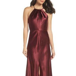 Cameron Halter Neck Satin Gown